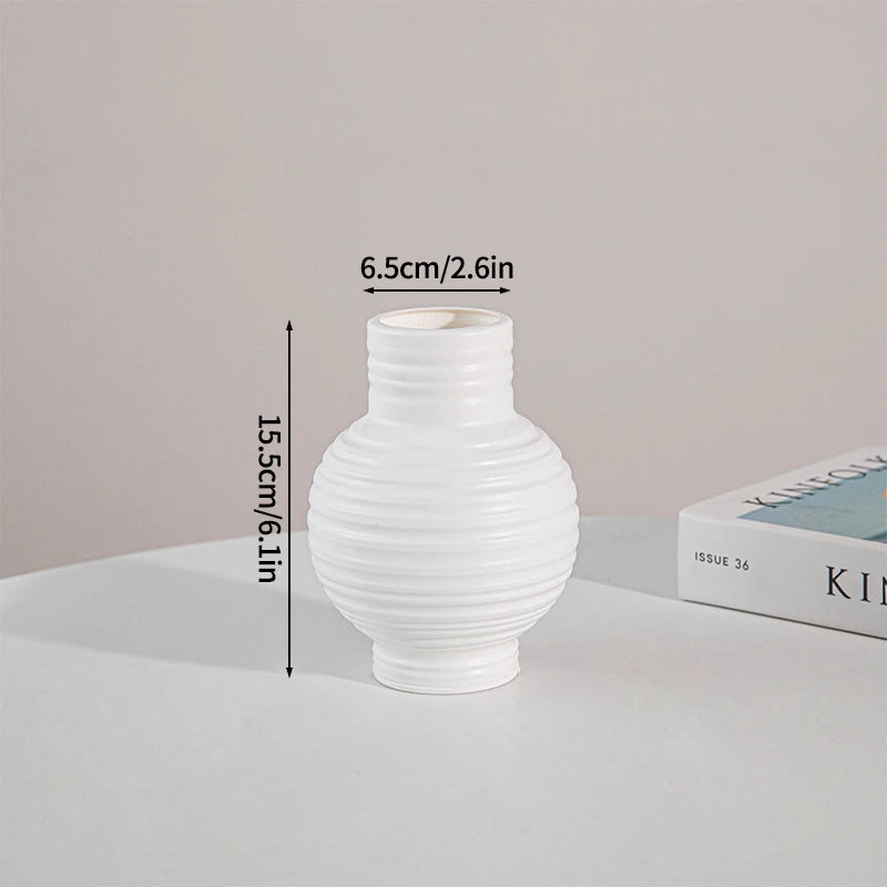 Nordic Vase Imitation Ceramic Flower Bottle Decorative Flowerpot Flower Arranging Ornament Plastic Home Plant Pot Wedding decor