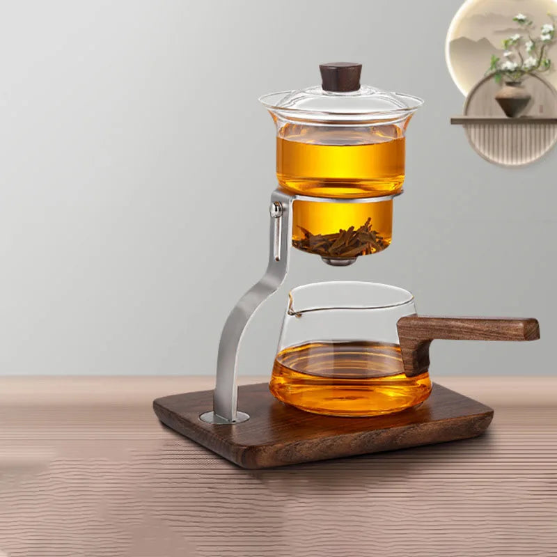 New Creative Design High-grade Magnetic Glass Teapot Kettle Infuser Teapot Water Separation Inner Magnetic Switch Tea Filtration