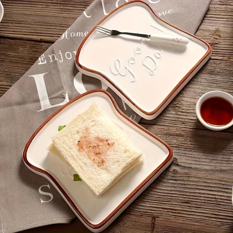 Breakfast Plate, Modern Bread/Dessert/Steak/Pasta Dish, Elegant Tableware for Home, Restaurants, Cafes - Versatile Use