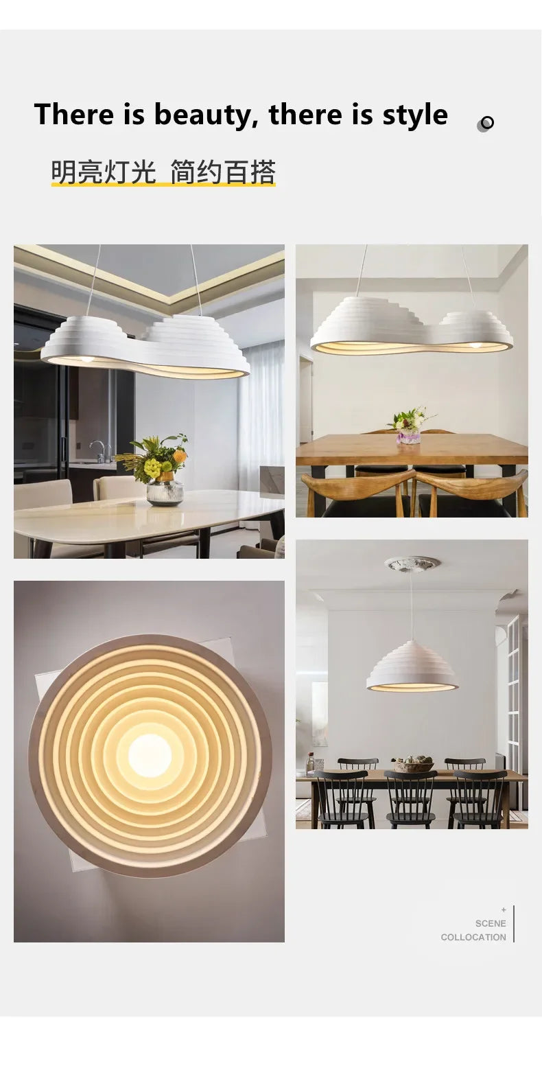Nordic terrace Wabi Sabi chandelier restaurant creative dining table cream style homestay minimalist branch chandelier