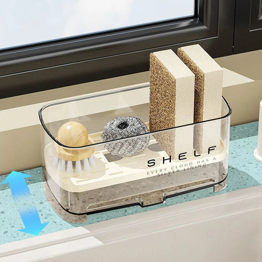 Kitchen Organizer Sink Cleaning Tools Storage Rack Kitchen Multifunctional Drain Rack for Sponge Cleanser Organizer