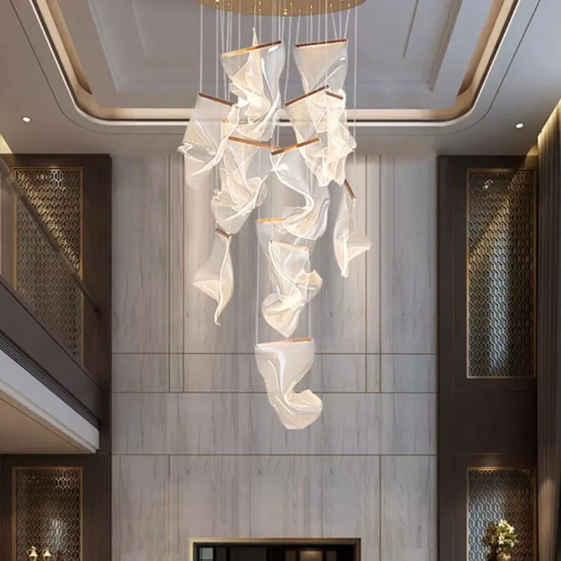 Modern home decor led lights pendant light lamps forstaircase Chandeliers for living room hanging light indoor lighting