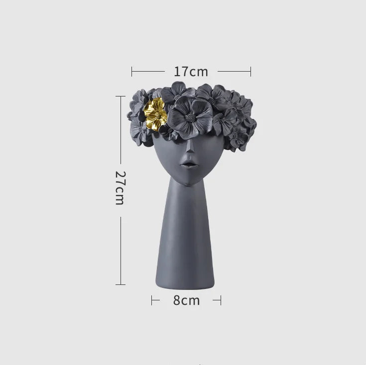 Nordic Decoration Home  Flower Vase  Living Room Decoration  Vases Cute Girl Arranging Flower Container Desktop Accessories