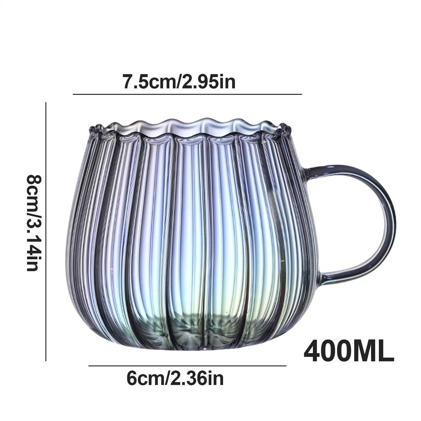 Pumpkin Glass Mug Breakfast Heat-Resistant Oatmeal Milk Coffee Cup Breakfast Milk Cup Water Cup Juice Milk Tea Cup 400ml