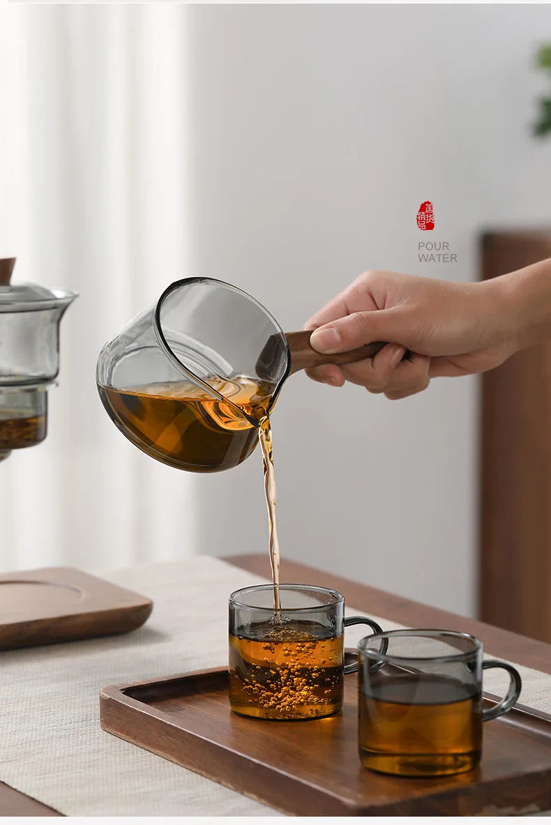 New Creative Design High-grade Magnetic Glass Teapot Kettle Infuser Teapot Water Separation Inner Magnetic Switch Tea Filtration