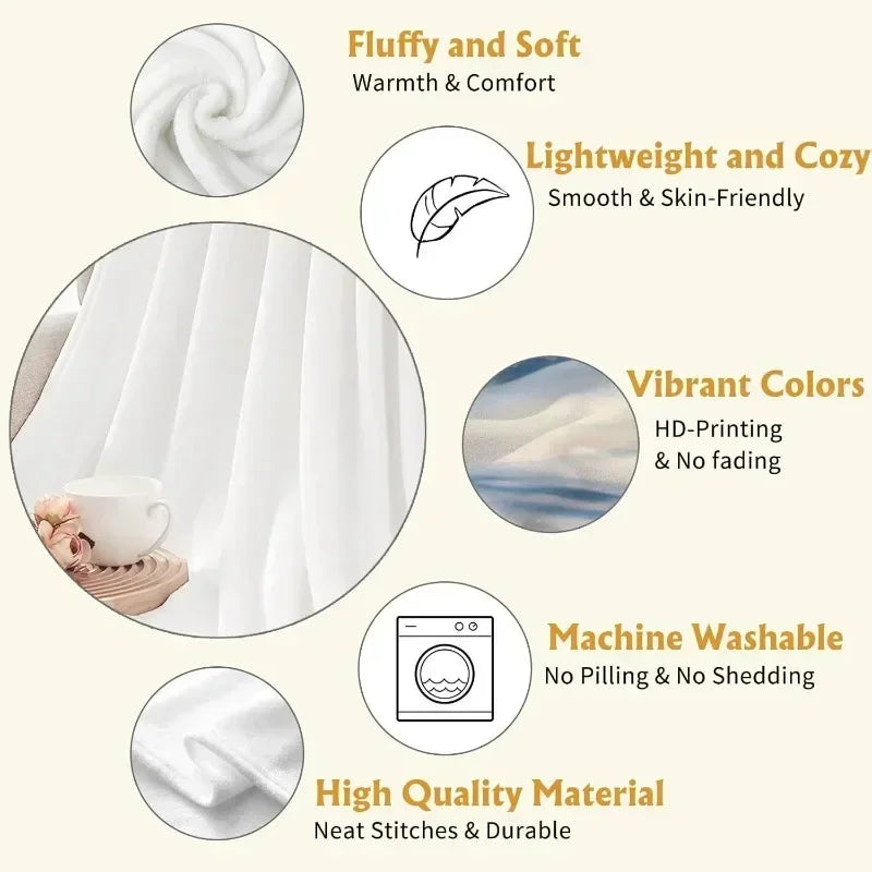 1PC Halloween Throw Blanket Black Bat Pumpkin Ghost Skull Thin Blanket Gifts for Decor Couch Bed Car Home Camping all season use