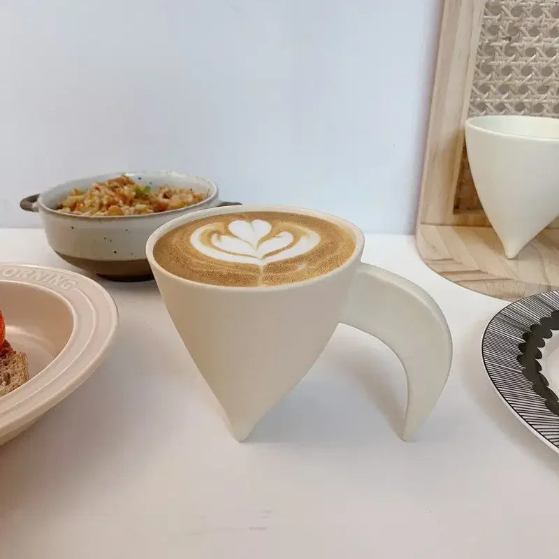 Simple Japanese Cream Coffee Mug Latte Nordic Creative Breakfast Mug Personalized Water Cup