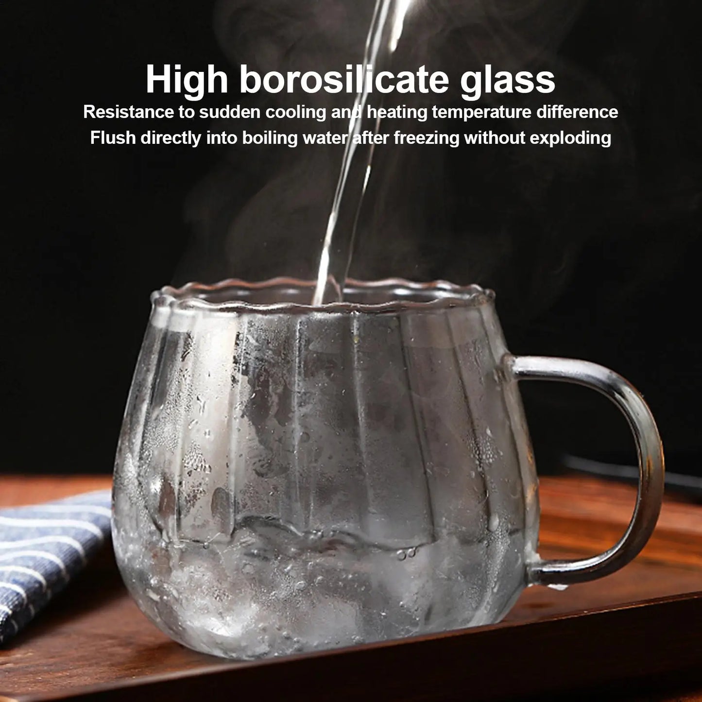 Pumpkin Glass Mug Breakfast Heat-Resistant Oatmeal Milk Coffee Cup Breakfast Milk Cup Water Cup Juice Milk Tea Cup 400ml