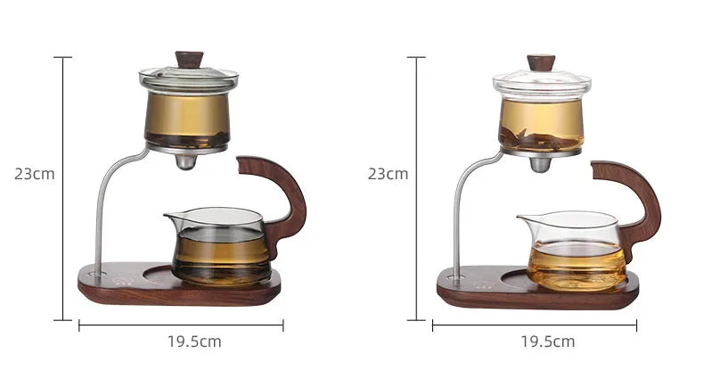 New Creative Design High-grade Magnetic Glass Teapot Kettle Infuser Teapot Water Separation Inner Magnetic Switch Tea Filtration