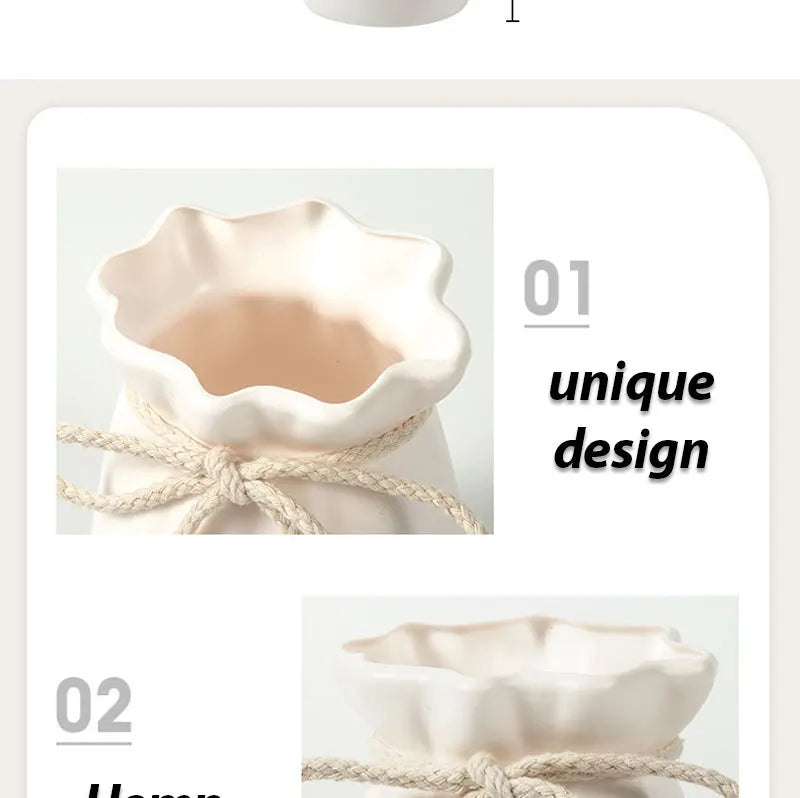 1Pc Bow Design Plastic Flower Vase Modern Art Nordic Decorative Vase  Used for Wedding, Living Room, Office, Bedroom Decoration