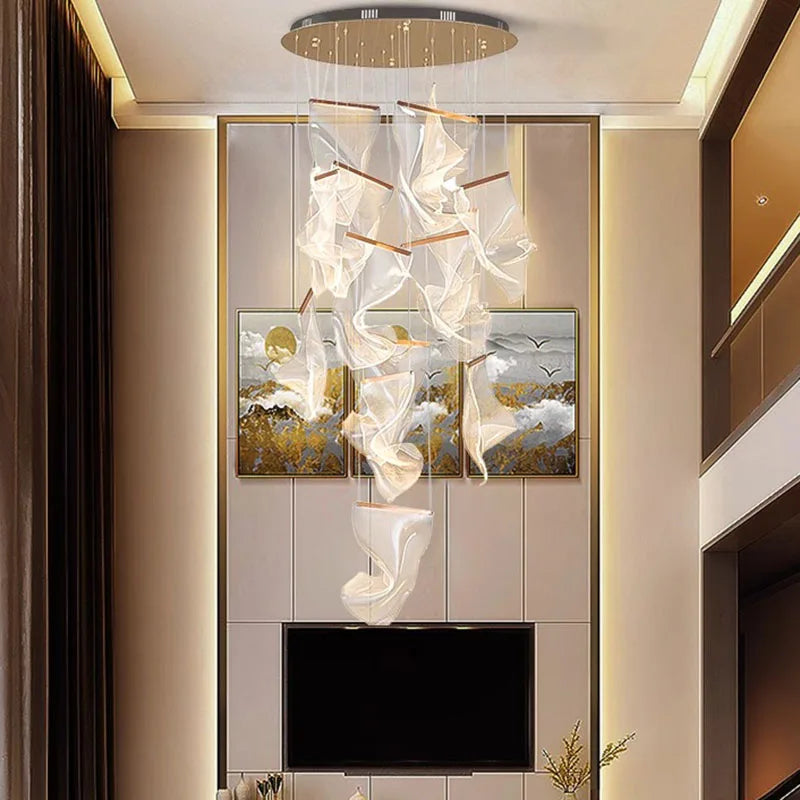 Modern home decor led lights pendant light lamps forstaircase Chandeliers for living room hanging light indoor lighting