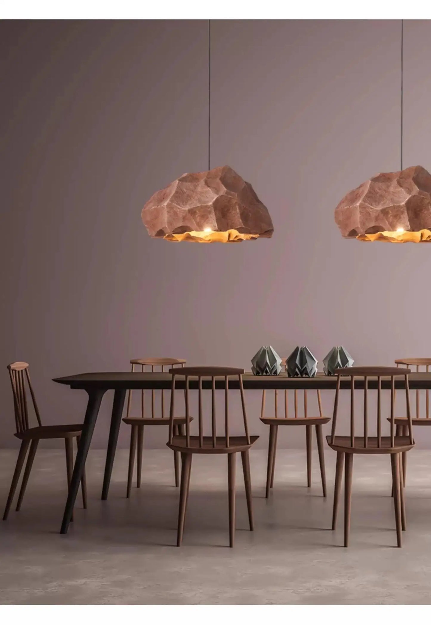 Wabi Sabi LED Pendant Light Nordic Ceiling Pendant Lamp for Living Dining Room Bedroom Creative Design Stone Shaped Hanging Lamp