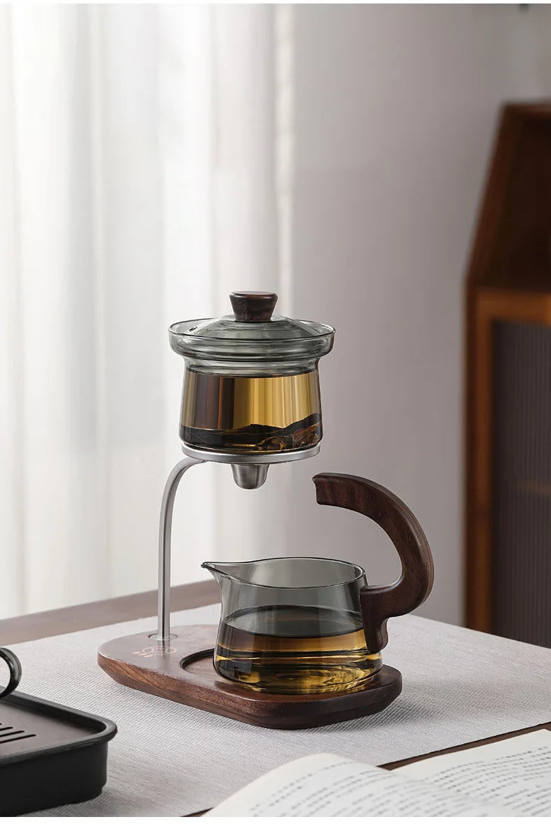 New Creative Design High-grade Magnetic Glass Teapot Kettle Infuser Teapot Water Separation Inner Magnetic Switch Tea Filtration