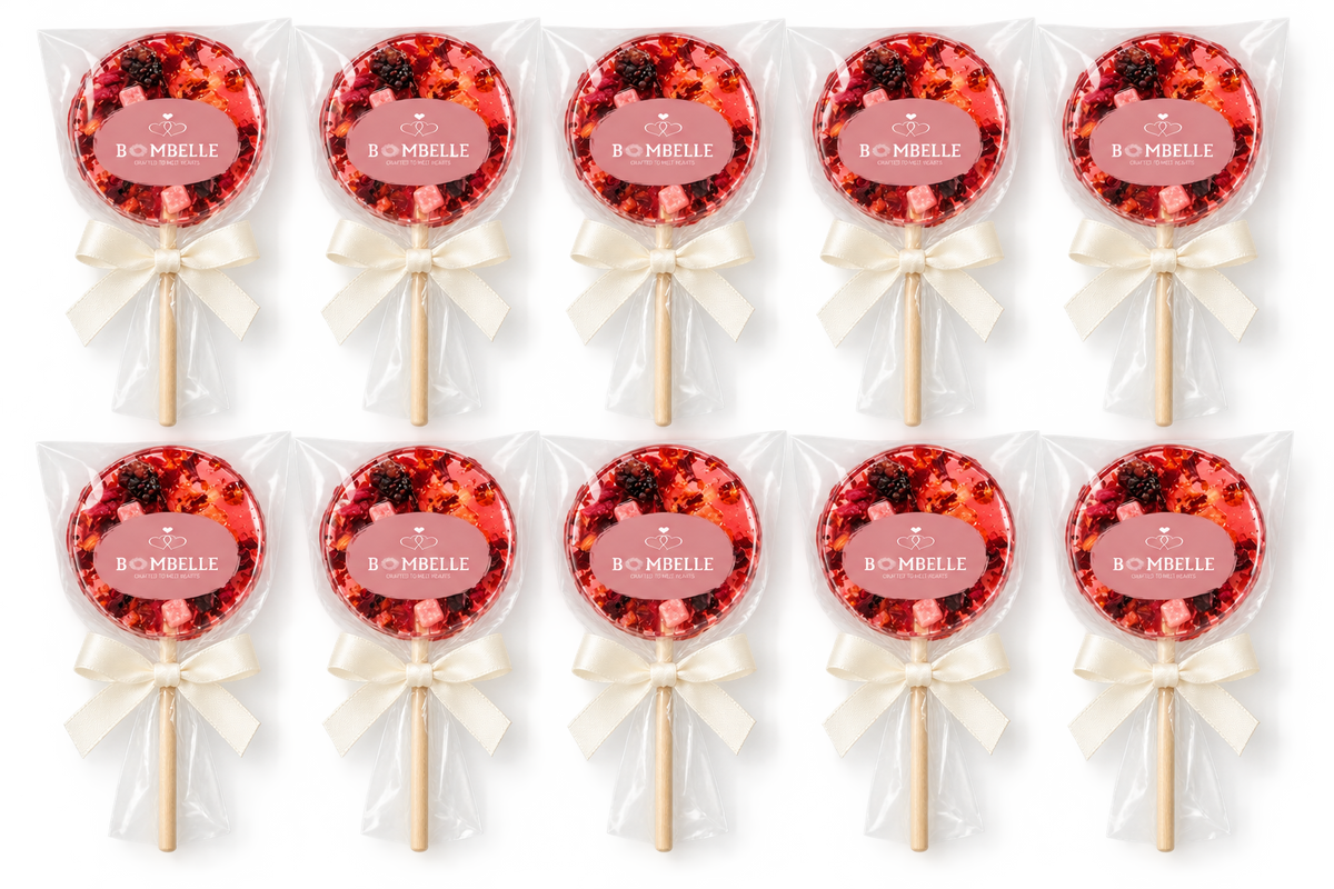 Berry Glow – 10-pack individuellt inslagna runda teklubbor