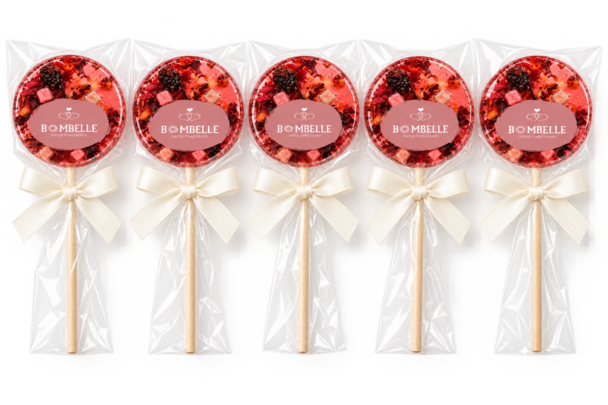 Berry Glow – 5-pack individuellt inslagna runda teklubbor