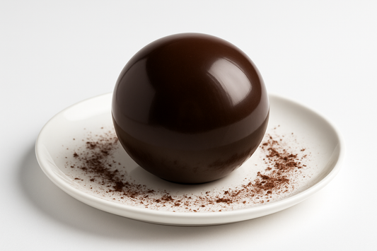 can you make a Picture of a choclate bomb with whitw background