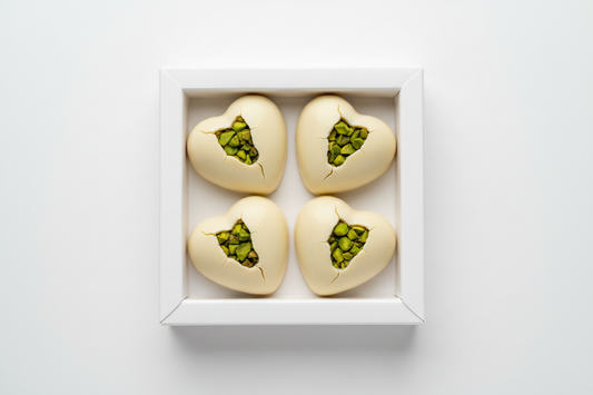White Pistachio Hearts