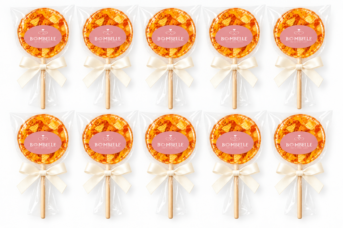 Sunrise – 10-pack individuellt inslagna runda teklubbor